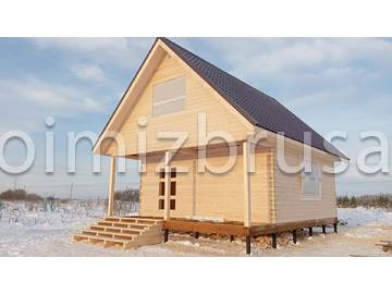 Дом с мансардой Арсентий 6x7.5 м.